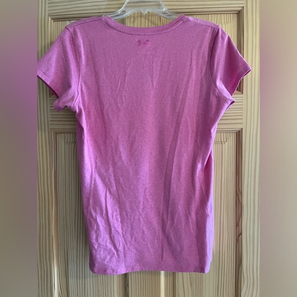Pink‎ Under Armour V Neck Heat Gear Size Large - Picture 2 of 6
